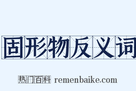 固形物反义词是什么意思的图片